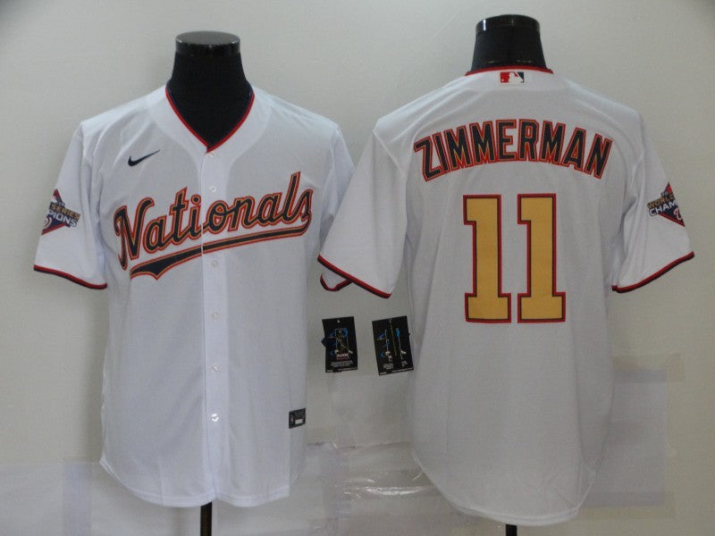 Men's Washington Nationals Ryan Zimmerman #11 White Replica Baseball jersey