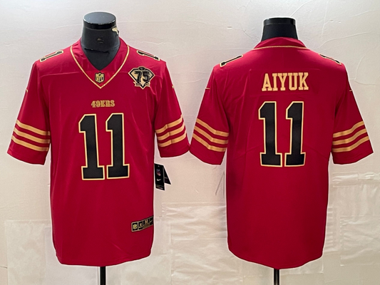Men's San Francisco 49ers Brandon Aiyuk #11 Scarlet Player jersey