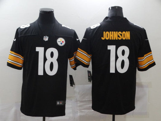 Men's Pittsburgh Steelers Diontae Johnson #18 Black Game jersey