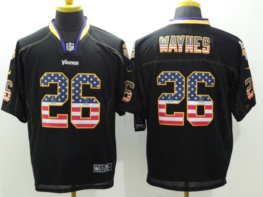Men's Minnesota Vikings Trae Waynes #26 Black Game jersey