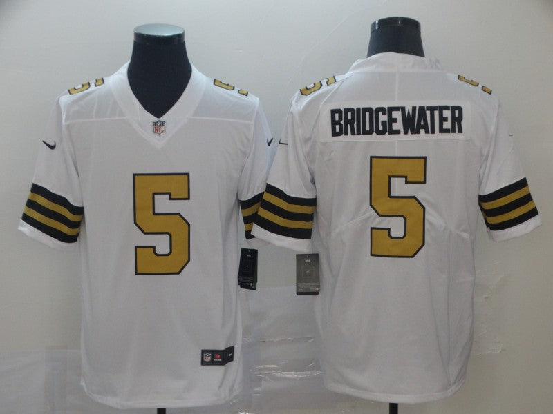 Men's New Orleans Saints Teddy Bridgewater #5 White Player Game jersey