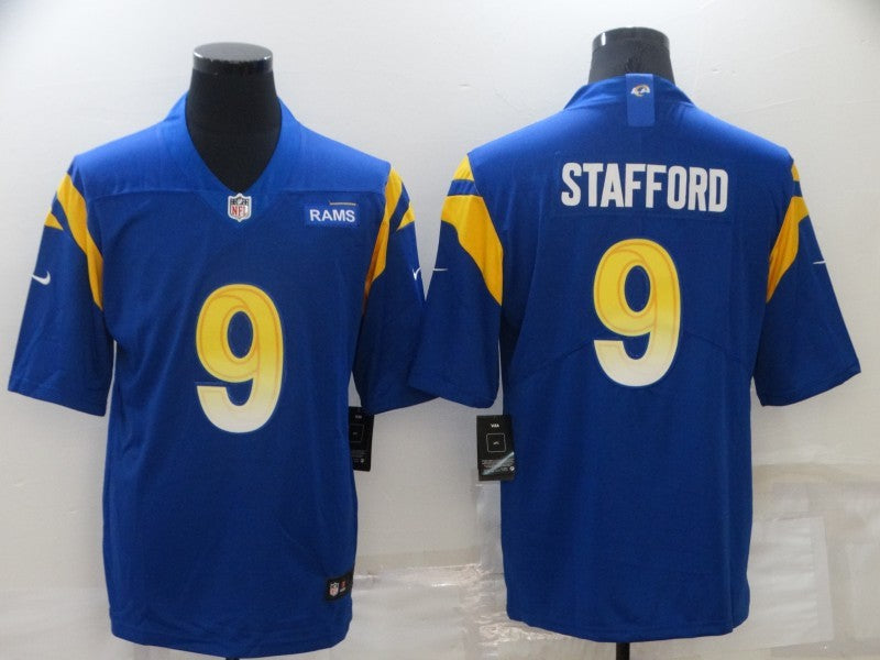 Men's Los Angeles Rams Matthew Stafford #9 Blue Vapor Limited jersey