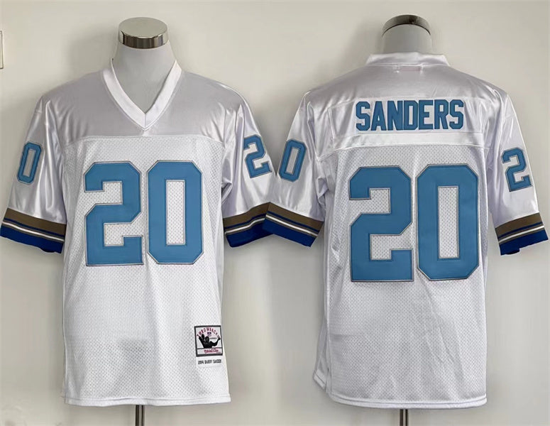 Men's Detroit Lions Barry Sanders Mitchell & Ness White Legacy Replica jersey