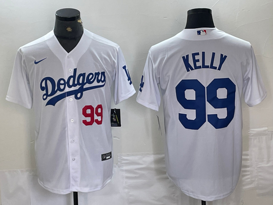 Men's Los Angeles Dodgers Joe Kelly #99 White Home Replica Player jersey