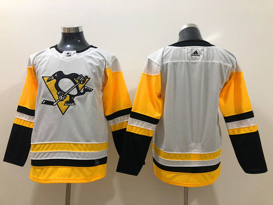 Men's Pittsburgh Penguins White Away Authentic Blank jersey
