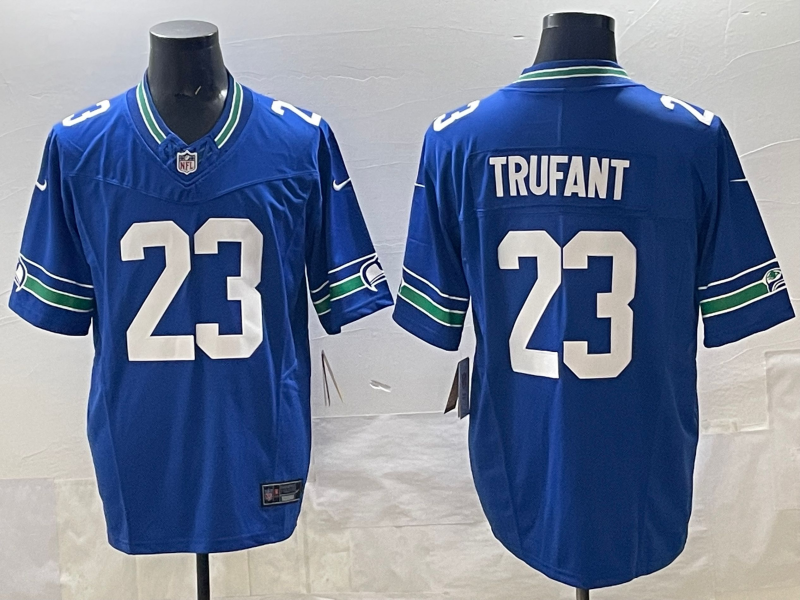 Men's Seattle Seahawks Marcus Trufant #23 Royal Alternate Game Jersey