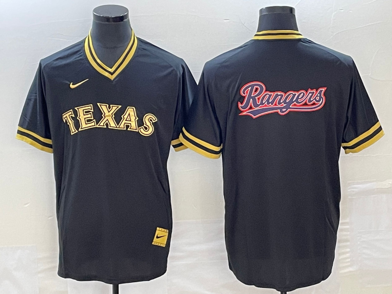 Men's Texas Rangers Black Replica Team jersey
