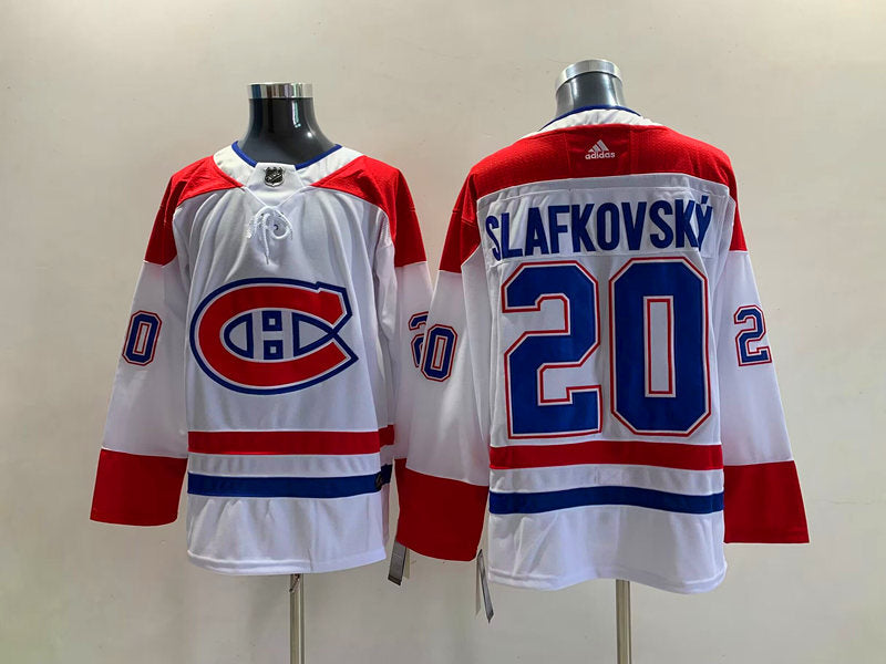 Men's Montreal Canadiens Juraj Slafkovsky #20 White Player jersey