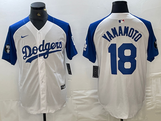 Men's Los Angeles Dodgers Yoshinobu Yamamoto #18 White Authentic Player jersey