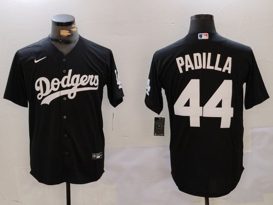 Men's Los Angeles Dodgers Vicente Padilla #44 Black Player jersey