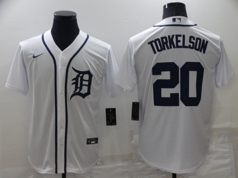 Men's Detroit Tigers Spencer Torkelson #20 White Replica Baseball jersey