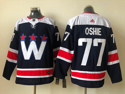 Men's Washington Capitals TJ Oshie #77 Navy Breakaway Player jersey
