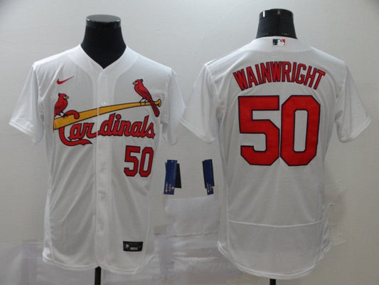 Men's St. Louis Cardinals Adam Wainwright #50 White Replica Player jersey