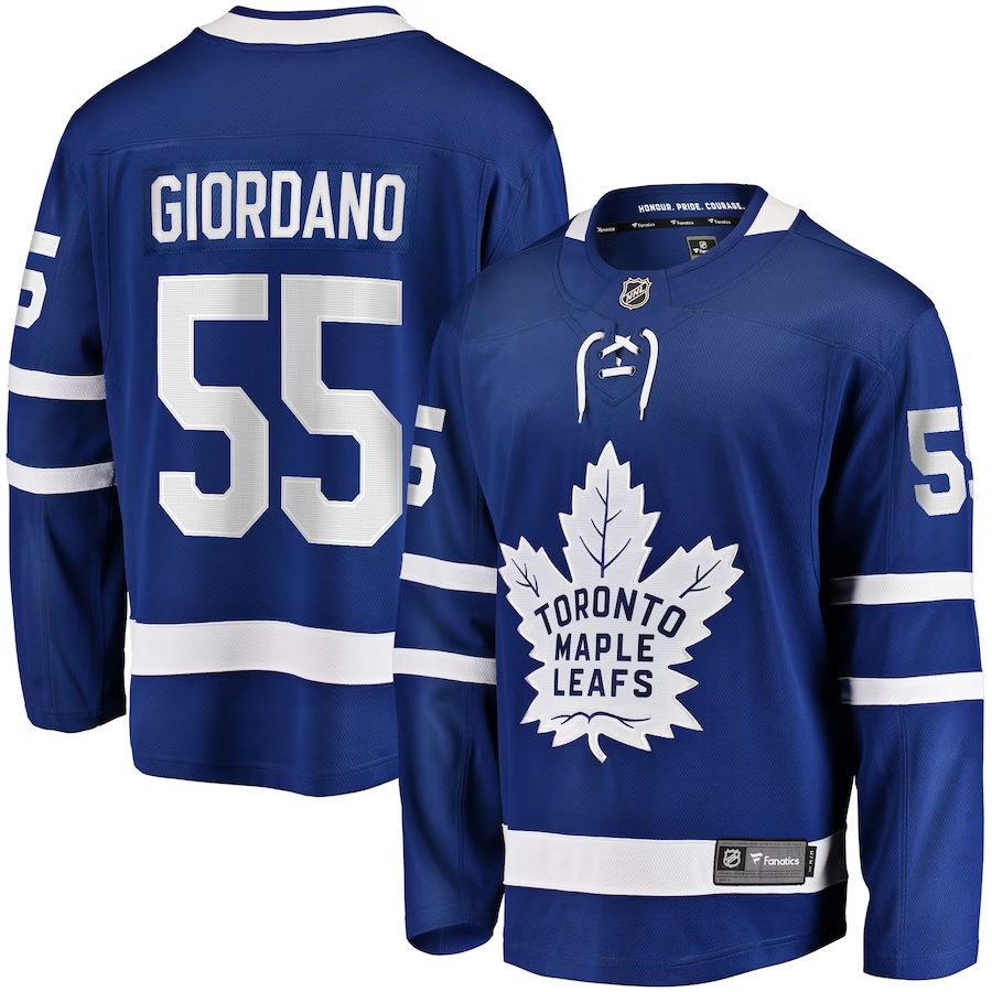 Men's Toronto Maple Leafs Mark Giordano #55 Blue Player Game jersey