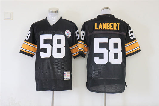 Men's Pittsburgh Steelers Jack Lambert Mitchell & Ness Black Legacy Replica jersey