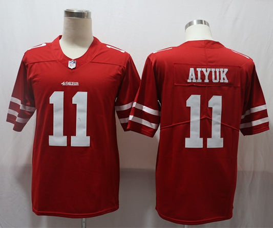 Men's San Francisco 49ers Brandon Aiyuk #11 Red Game jersey