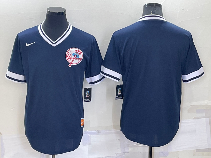 Men's New York Yankees Navy Cooperstown Collection Blank jersey