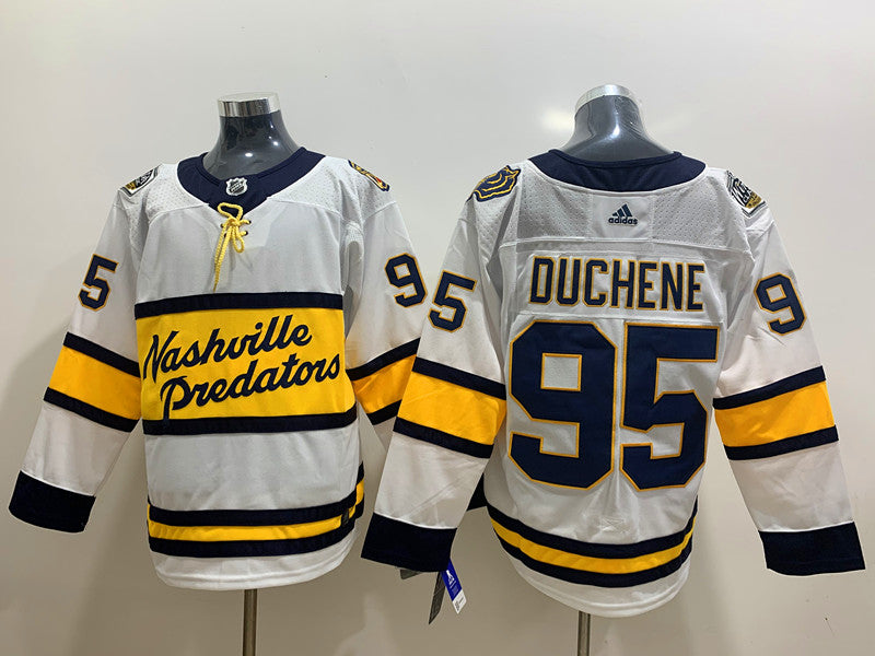 Men's Nashville Predators Matt Duchene #95 White Breakaway Player jersey