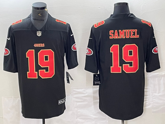 Men's San Francisco 49ers Deebo Samuel #19 Black Fashion Game jersey