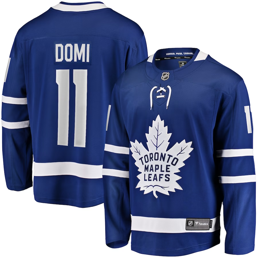 Men's Toronto Maple Leafs Max Domi #11 Blue Player Game jersey