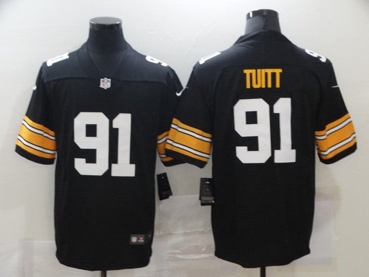 Men's Pittsburgh Steelers Stephon Tuitt #91 Black Player Game jersey