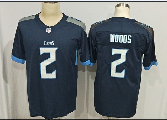 Men's Tennessee Titans Robert Woods #2 Navy Game jersey