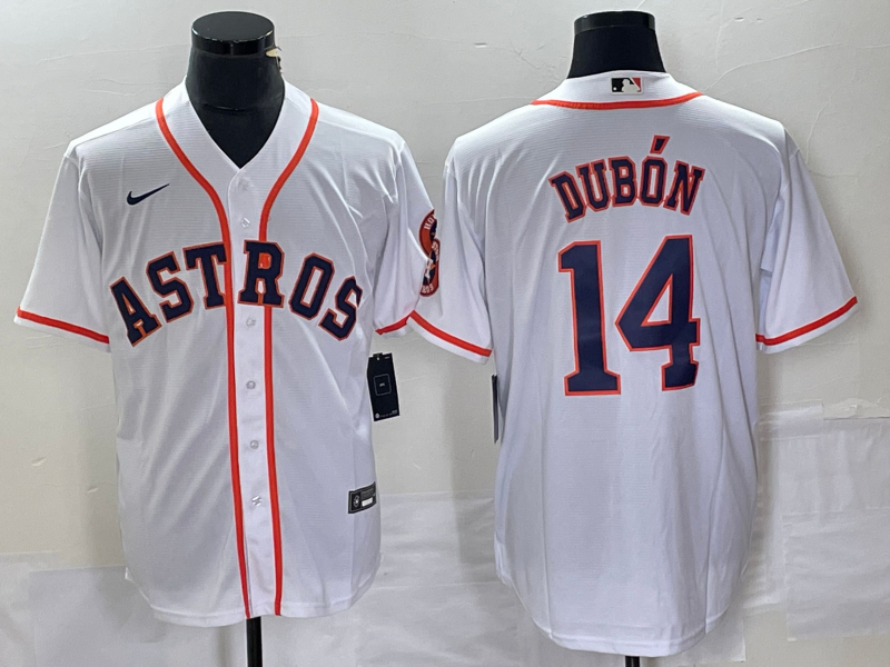 Men's Houston Astros Mauricio Dubon #14 White Home Replica Player jersey