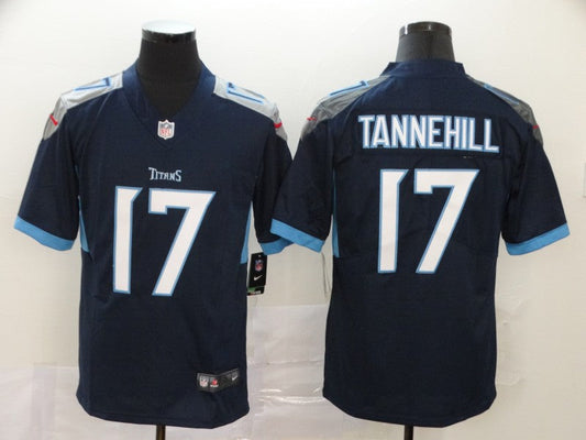 Men's Tennessee Titans Ryan Tannehill #17 Navy Player Game jersey
