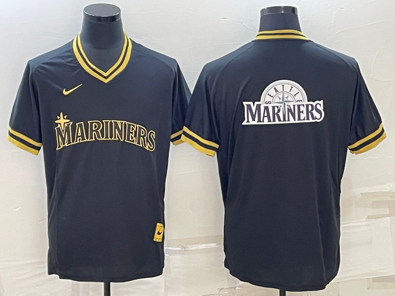 Men's Seattle Mariners Black Replica Team jersey