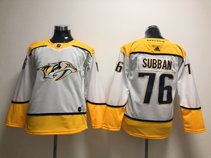 Men's Nashville Predators P.K. Subban #76 White Breakaway jersey