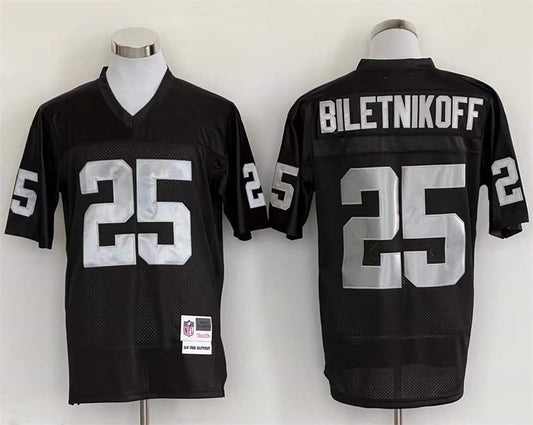 Men's Oakland Raiders Fred Biletnikoff Mitchell & Ness Black Legacy Replica jersey