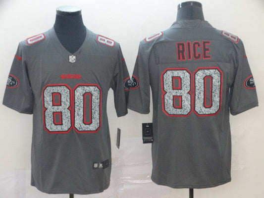 Men's San Francisco 49ers Jerry Rice #80 Gray Game Player jersey