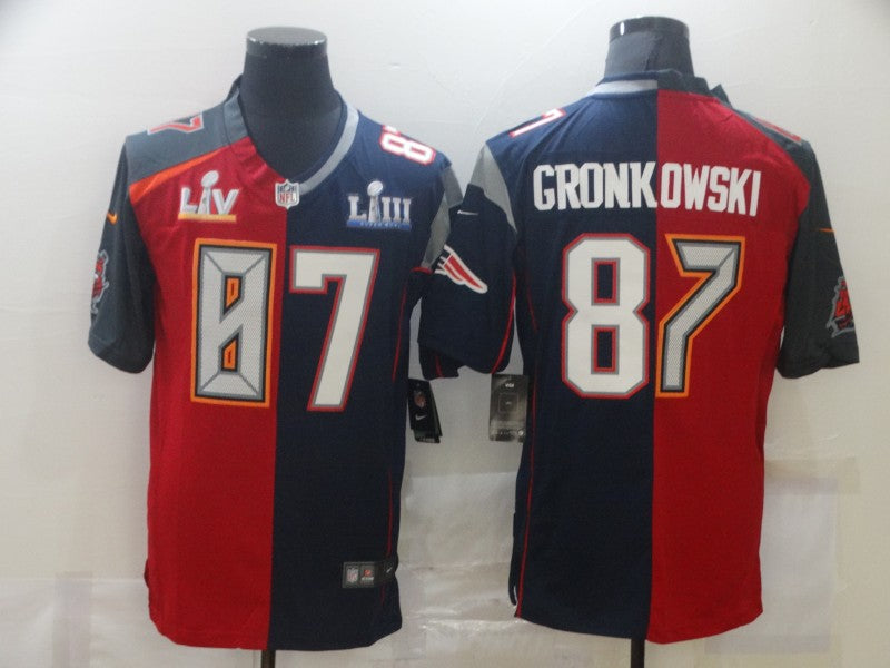 Men's Tampa Bay Buccaneers Rob Gronkowski #87 Red/Blue Game jersey