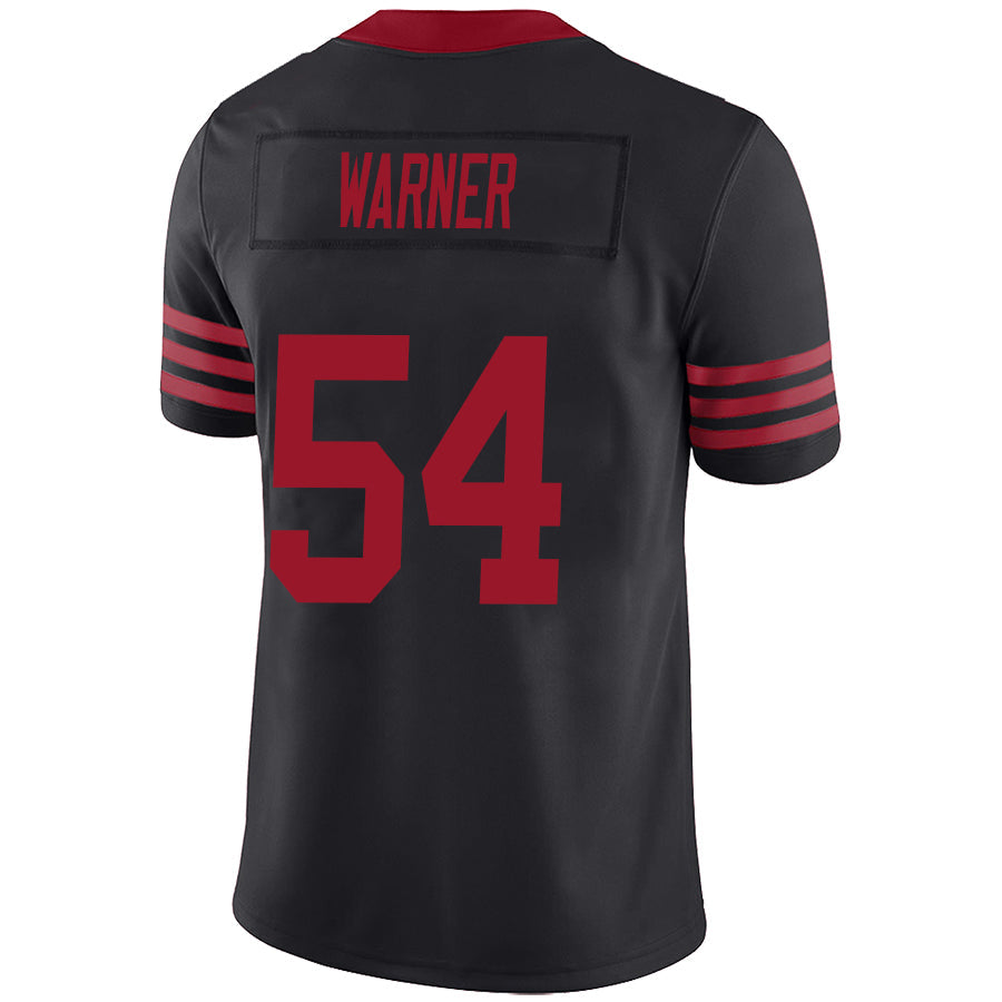 #54 Fred Warner Player SF.49ers Black Game Stitched Football Jerseys