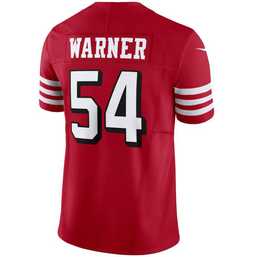 #54 Fred Warner Player SF.49ers Vapor F.U.S.E. Limited Scarlet Football Jerseys