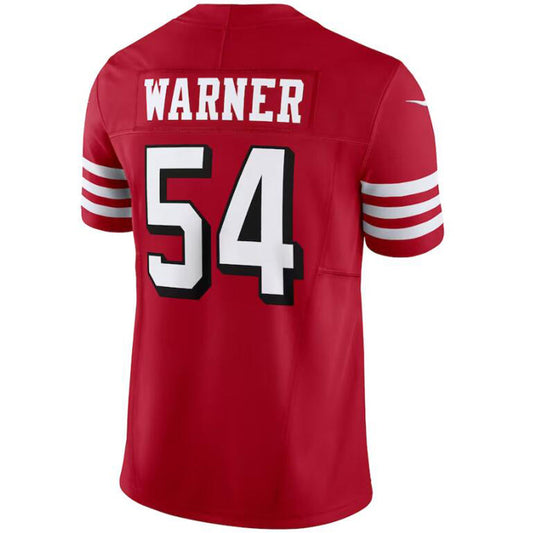 #54 Fred Warner Player SF.49ers Vapor F.U.S.E. Limited Scarlet Football Jerseys