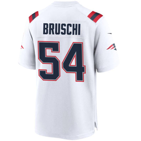 #54 Tedy Bruschi Player NE.Patriots White Game Football Jerseys