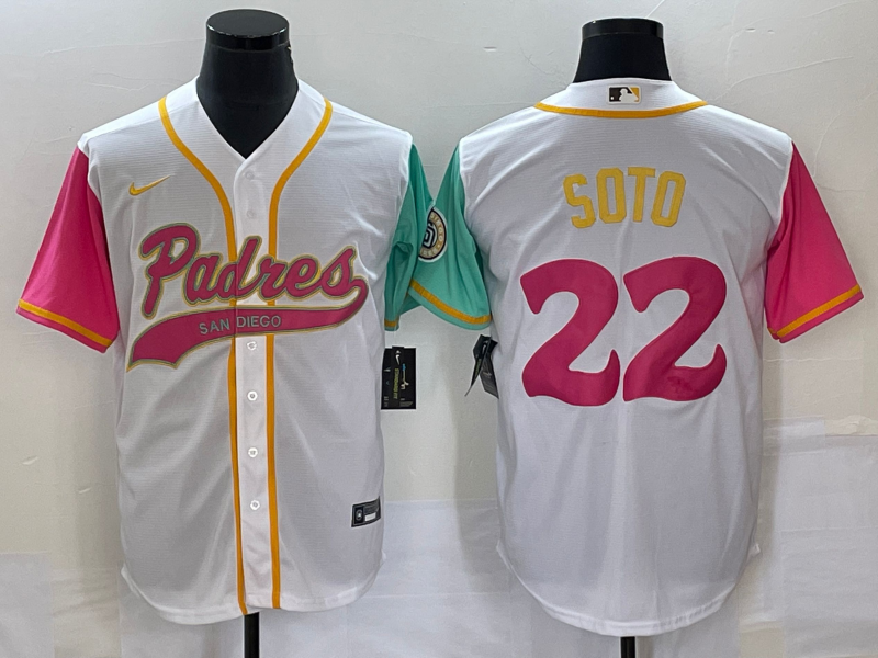 Men's San Diego Padres Juan Soto #22 White City Connect Replica Player jersey Joint Edition