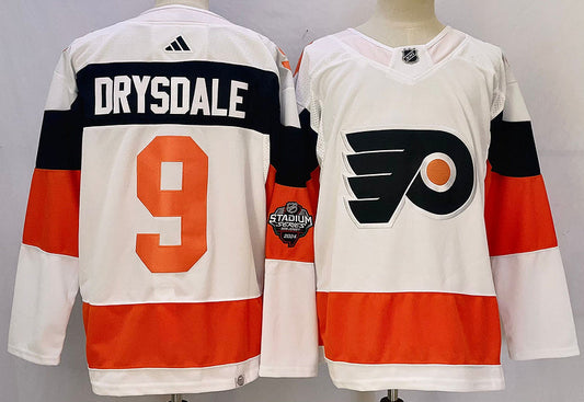 Men's Philadelphia Flyers Jamie Drysdale #9 White Player jersey