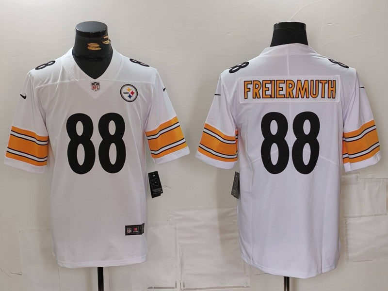 Men's Pittsburgh Steelers Pat Freiermuth #88 White Game jersey