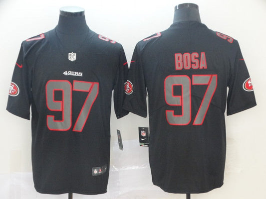 Men's San Francisco 49ers Nick Bosa #97 Black Team Game jersey