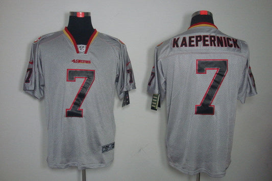 Men's San Francisco 49ers Colin Kaepernick #7 Gray Game jersey