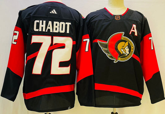 Men's Ottawa Senators Thomas Chabot #72 Black Player Game jersey