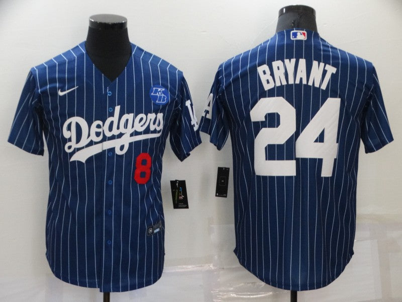 Men's Los Angeles Dodgers Kobe Bryant #8-24 Blue Player jersey