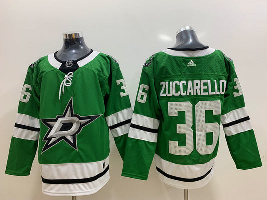Men's Dallas Stars Mats Zuccarello #36 Green Breakaway Player jersey