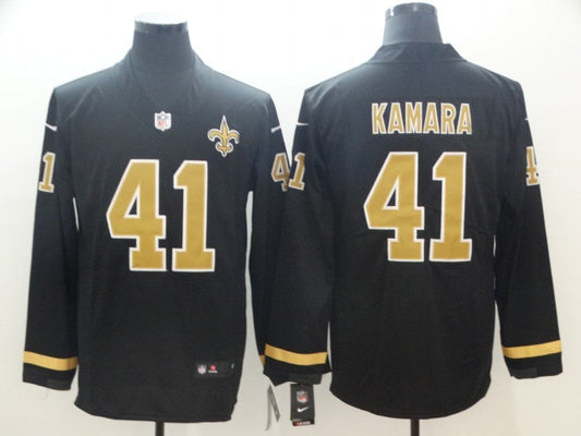 Men's New Orleans Saints #41 Alvin Kamara Black Alternate Game jersey