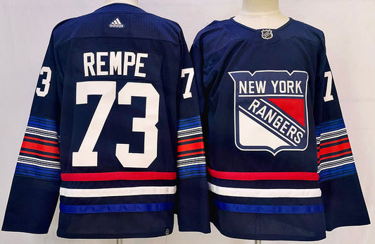 Men's New York Rangers Matt Rempe #73 Blue jersey
