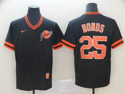 Men's San Francisco Giants Barry Bonds #25 Black Stitched jersey