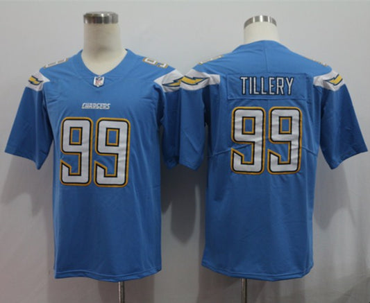 Men's Los Angeles Chargers Jerry Tillery #99 Blue Game jersey