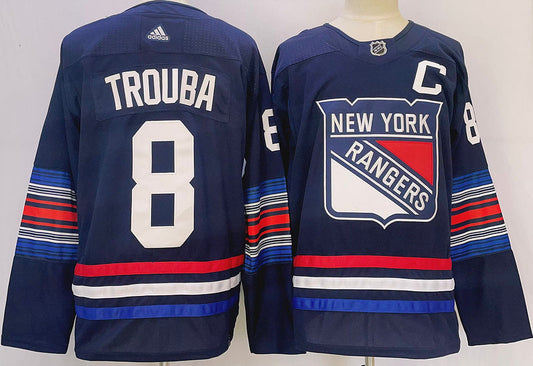Men's New York Rangers Jacob Trouba #8 Blue Player jersey